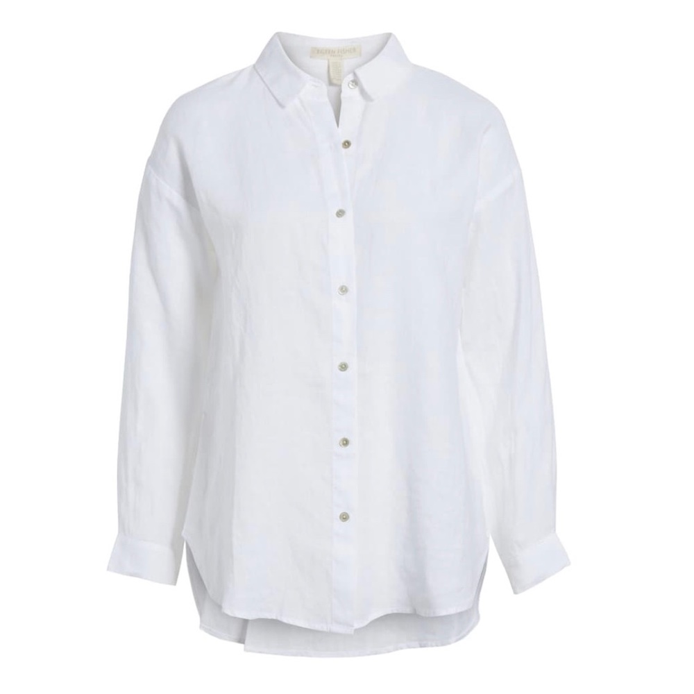 Petite linen blouse